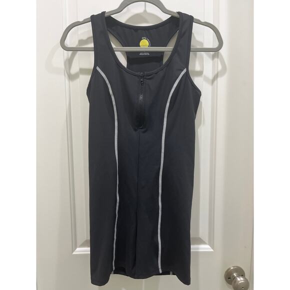 Daily Practice Anthropologie Bike Shorts Romper in Black Sz M - Picture 2 of 8